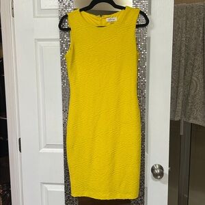 Calvin Klein Vibrant Yellow Sleeveless Dress